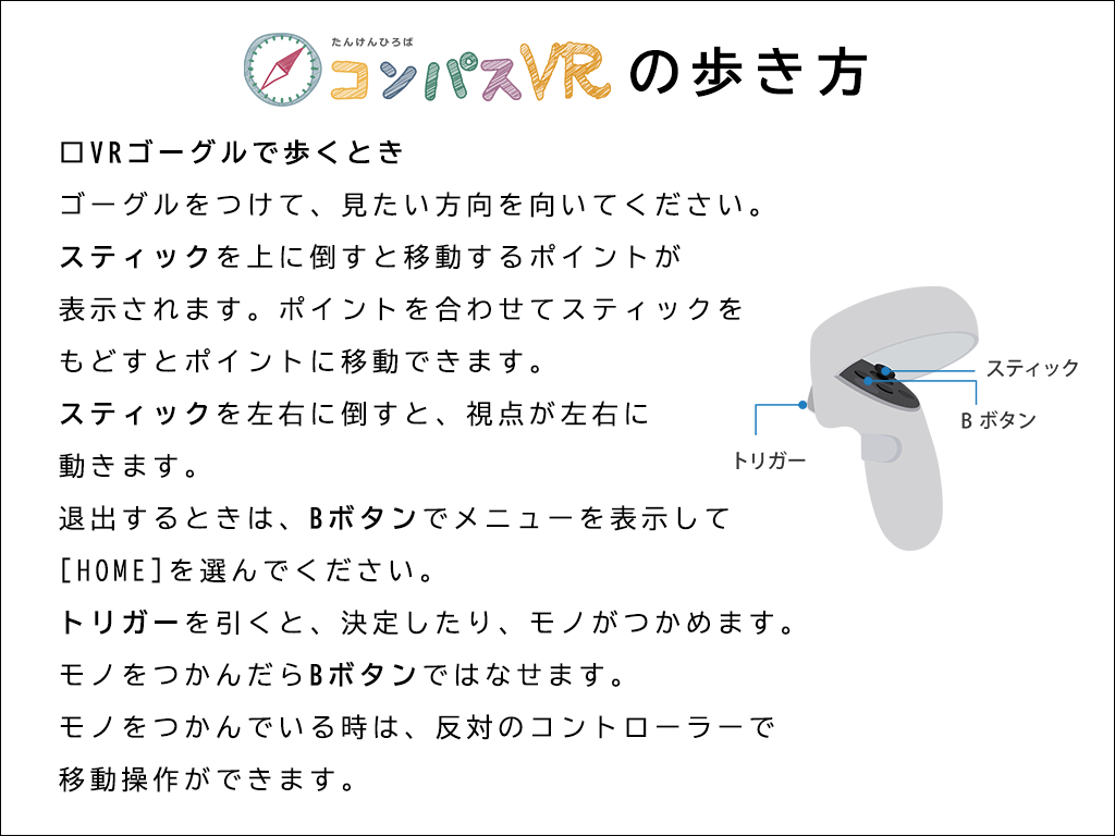 VRゴーグルでの歩き方