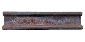 One of rails used in Japan’s earliest railways (Darlington Iron Co., UK, 1870)