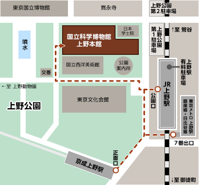 国立科学博物館周辺地図