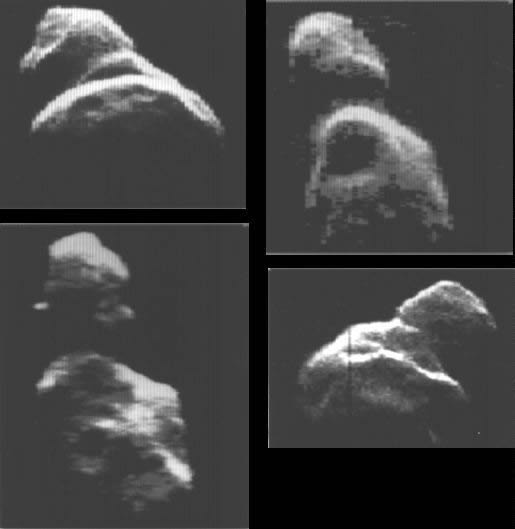写真：地球接近小惑星トータチスのレーダー画像