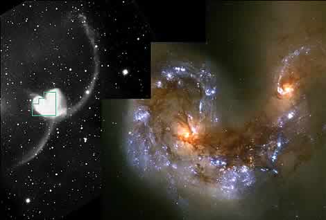 写真：からす座の電波銀河