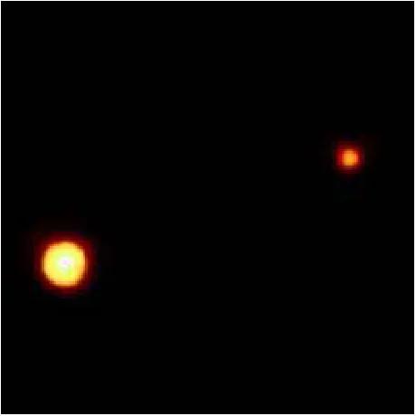 冥王星（左）と衛星カロン（NASA-ESA）