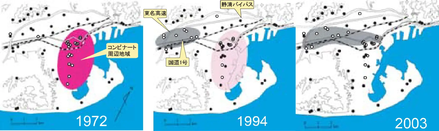 静岡市清水区におけるウメノキゴケの分布変化