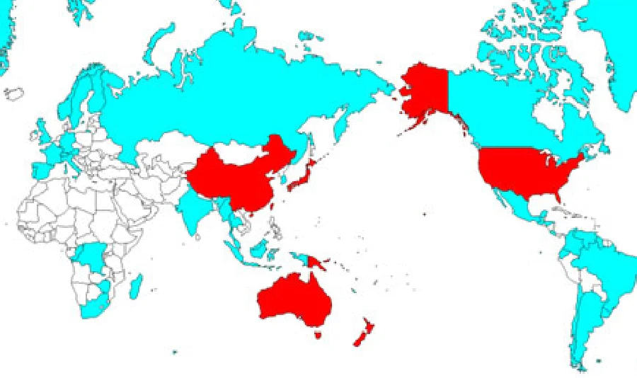 世界地図_調査済みの場所