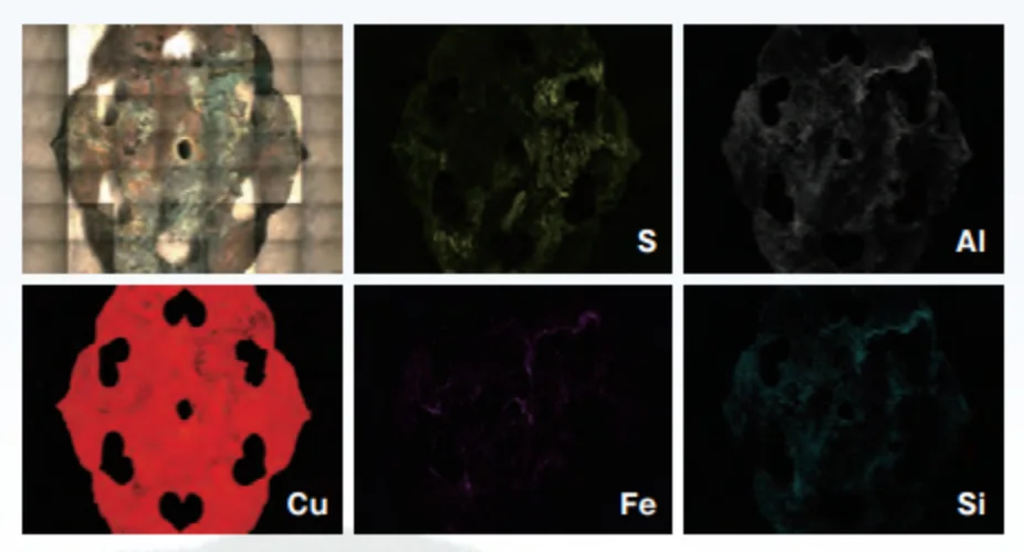 釘隠の元素マッピング