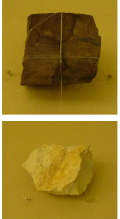 チャート（上）と珪藻土