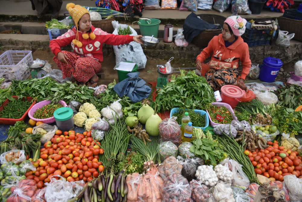 A market in Chin State