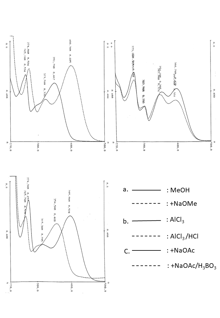Kaempferol 3-O-rutinosideの吸収スペクトル