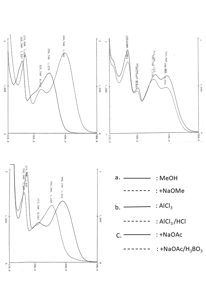 Kaempferol 3-O-sophorosideの吸収スペクトル