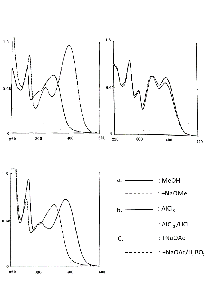 Kaempferol 3-O-glucosyl-(1→2)-glucosyl-(1→6)-glucosideの吸収スペクトル