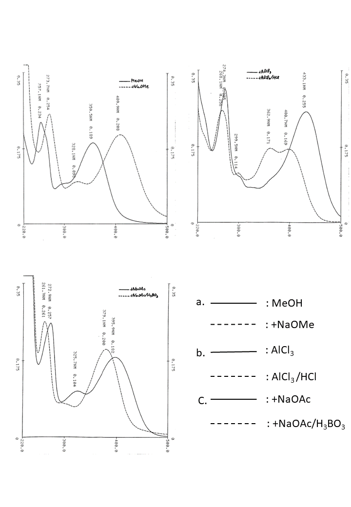 Quercetin 3-O-glucosideの吸収スペクトル