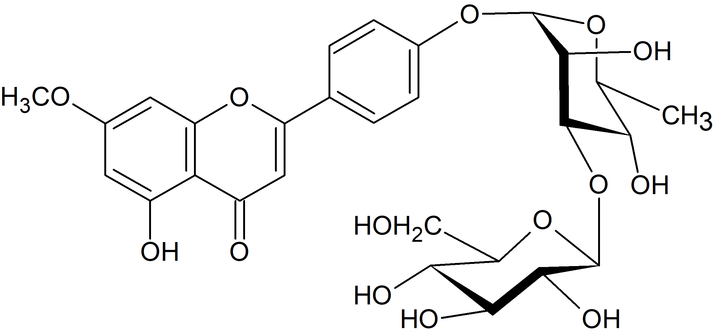 Genkwanin 4'-O-glucosyl-(1→3)-rhamnoside