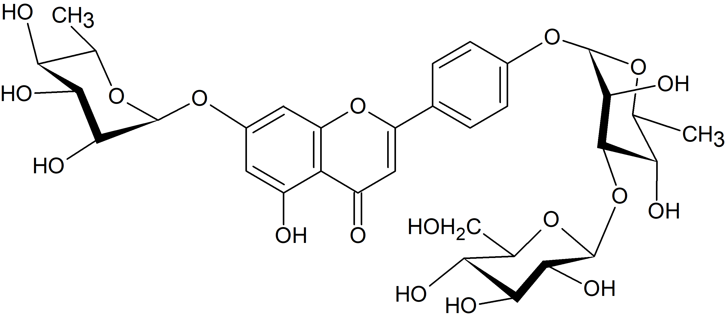 Apigenin 7-O-rhamnoside-4'-O-glucosyl-(1→3)-rhamnoside