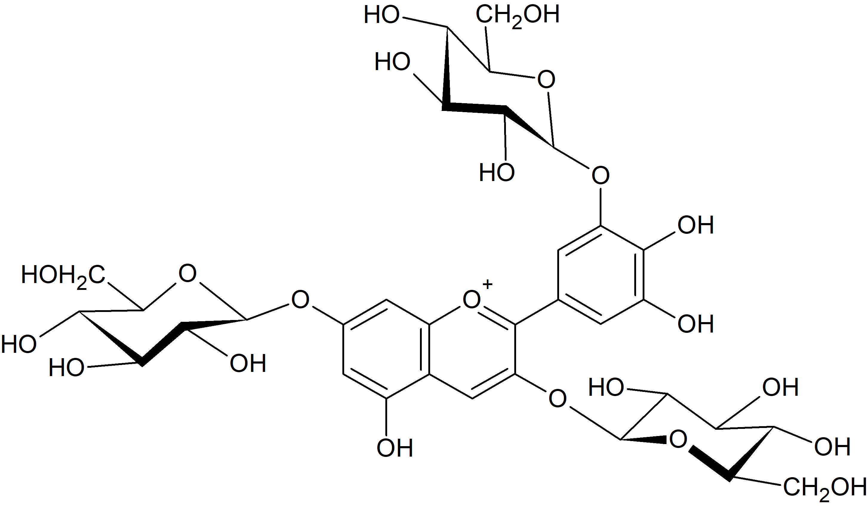 Delphinidin 3,7,3'-tri-O-glucoside