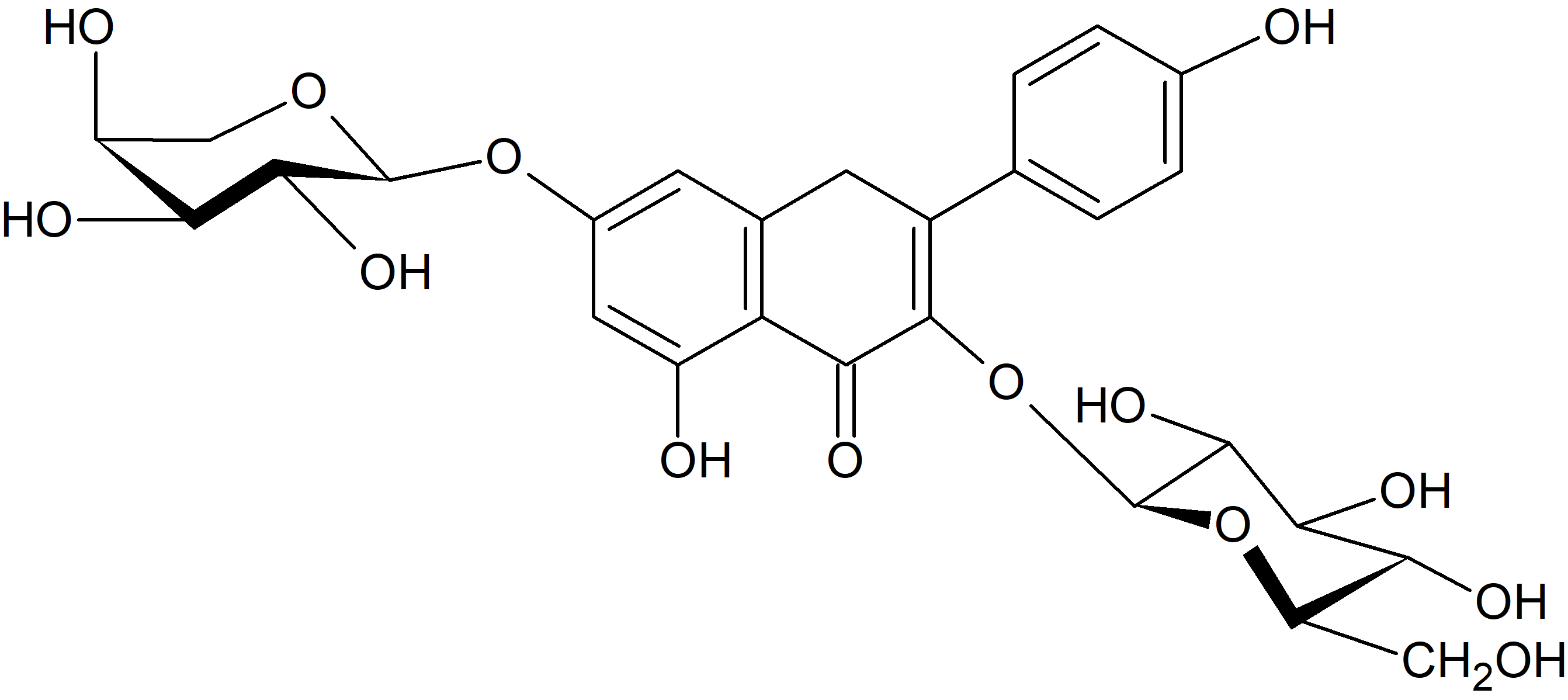 Kaempferol 3-O-glucoside-7-O-arabinoside