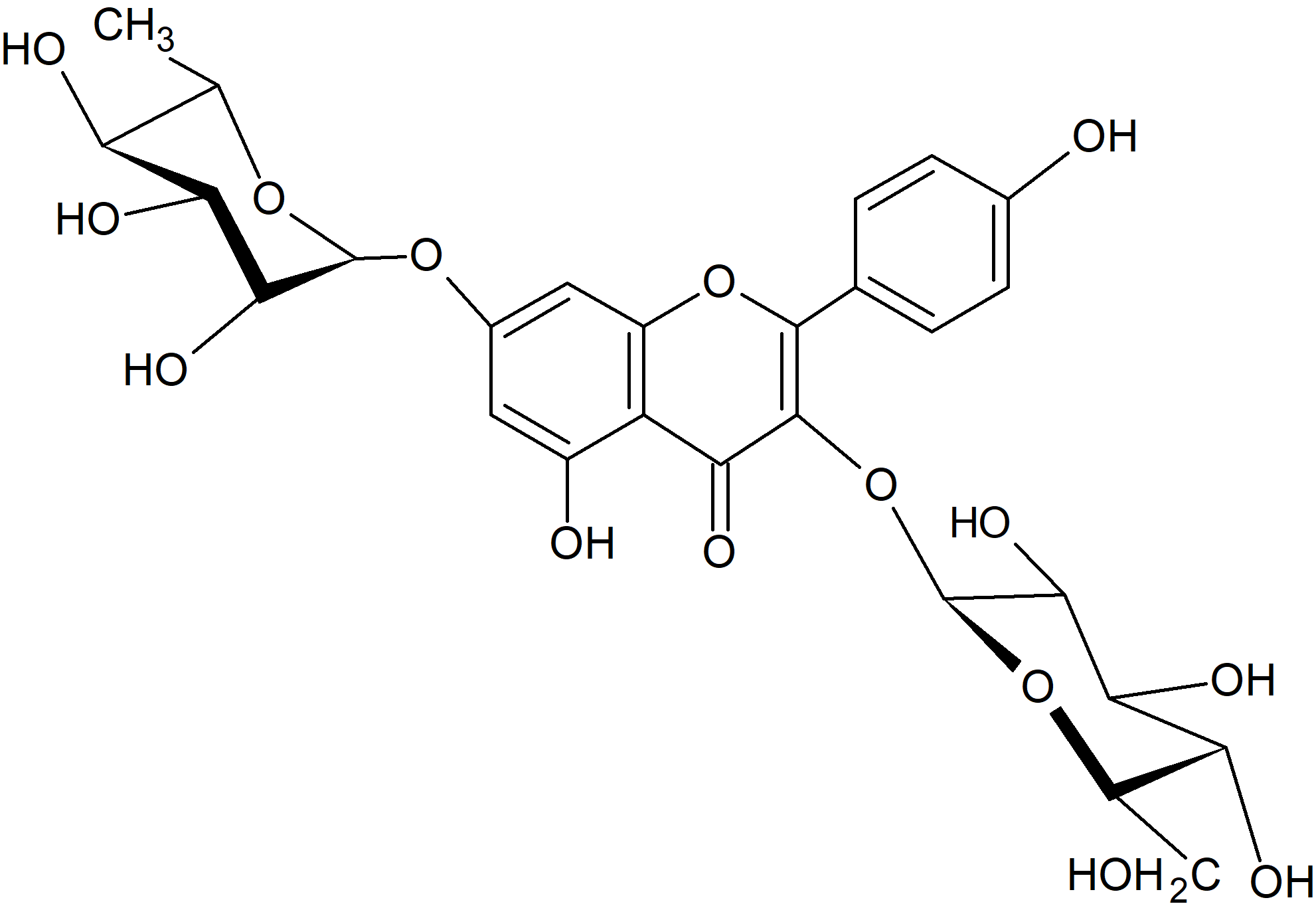 Kaempferol 3-O-glucoside-7-O-rhamnoside
