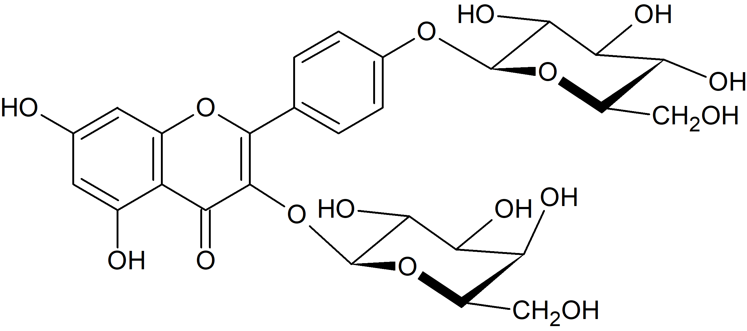 Kaempferol 3-galactoside-4'-glucoside