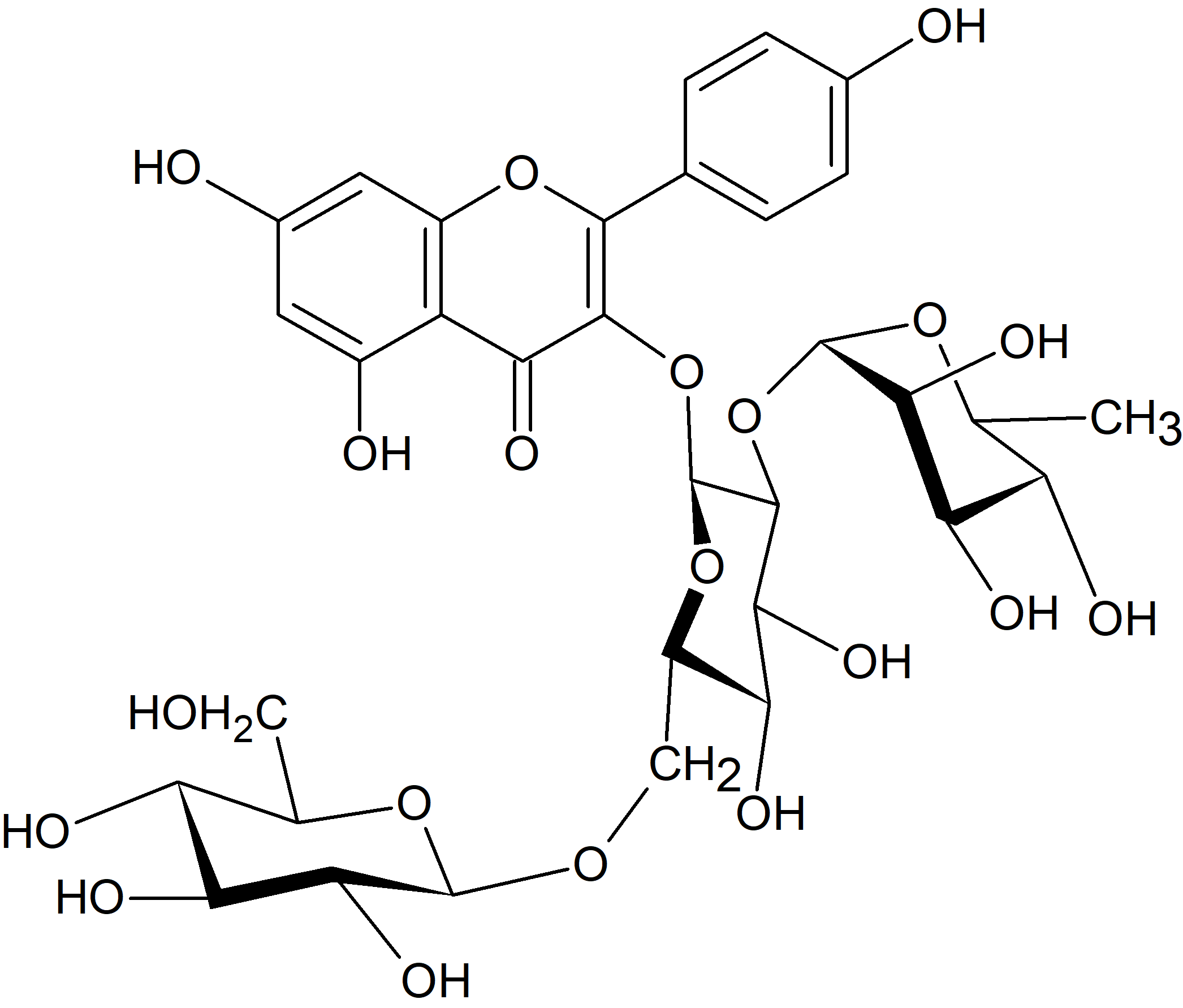 Kaempferol 3-O-glucoside-(1→2)-［rhamnosyl-(1→6)-glucoside]