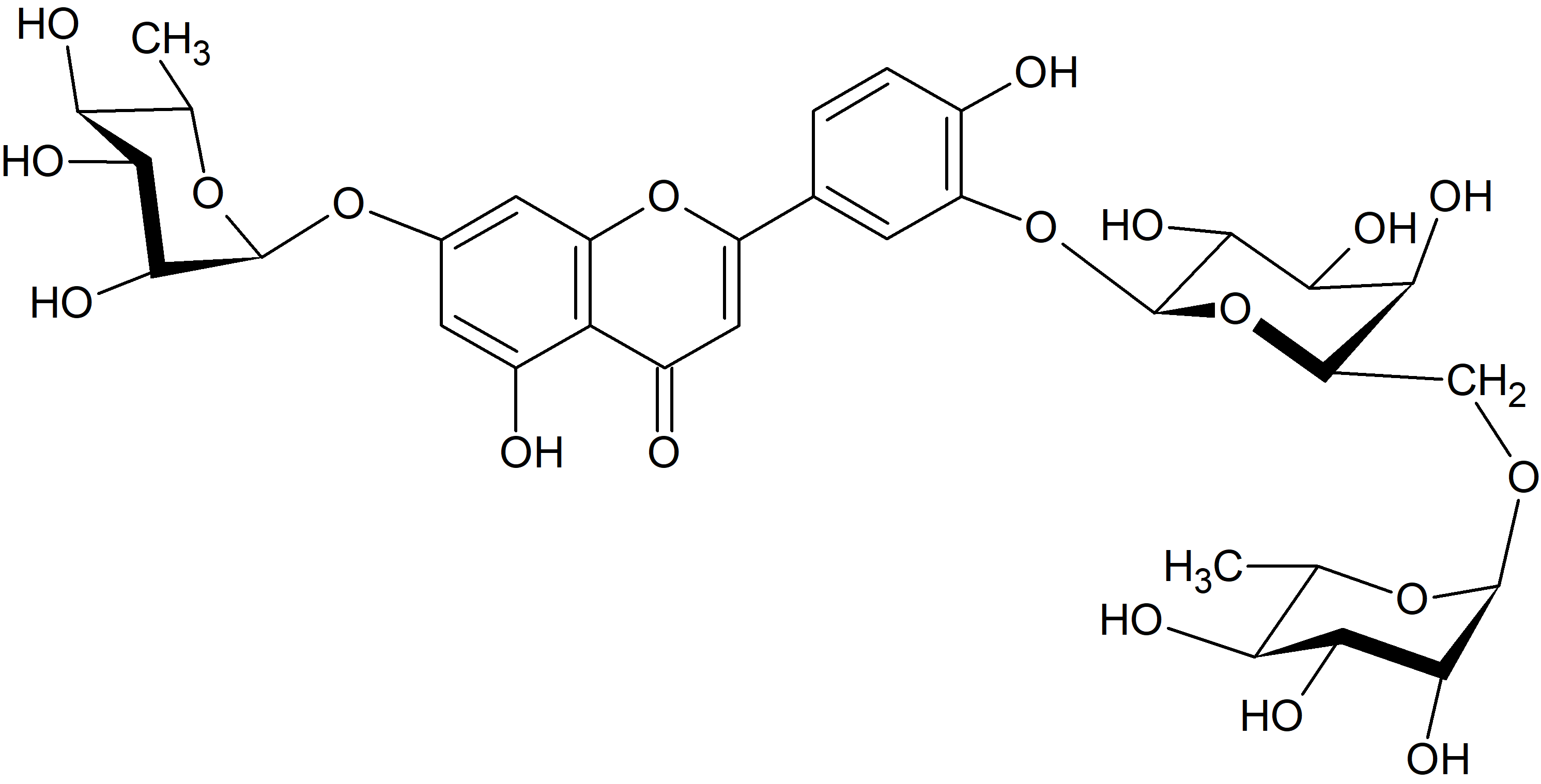 Kaempferol-3-O-galactoside-(1→6)-rhamnoside-7-O-rhamnoside