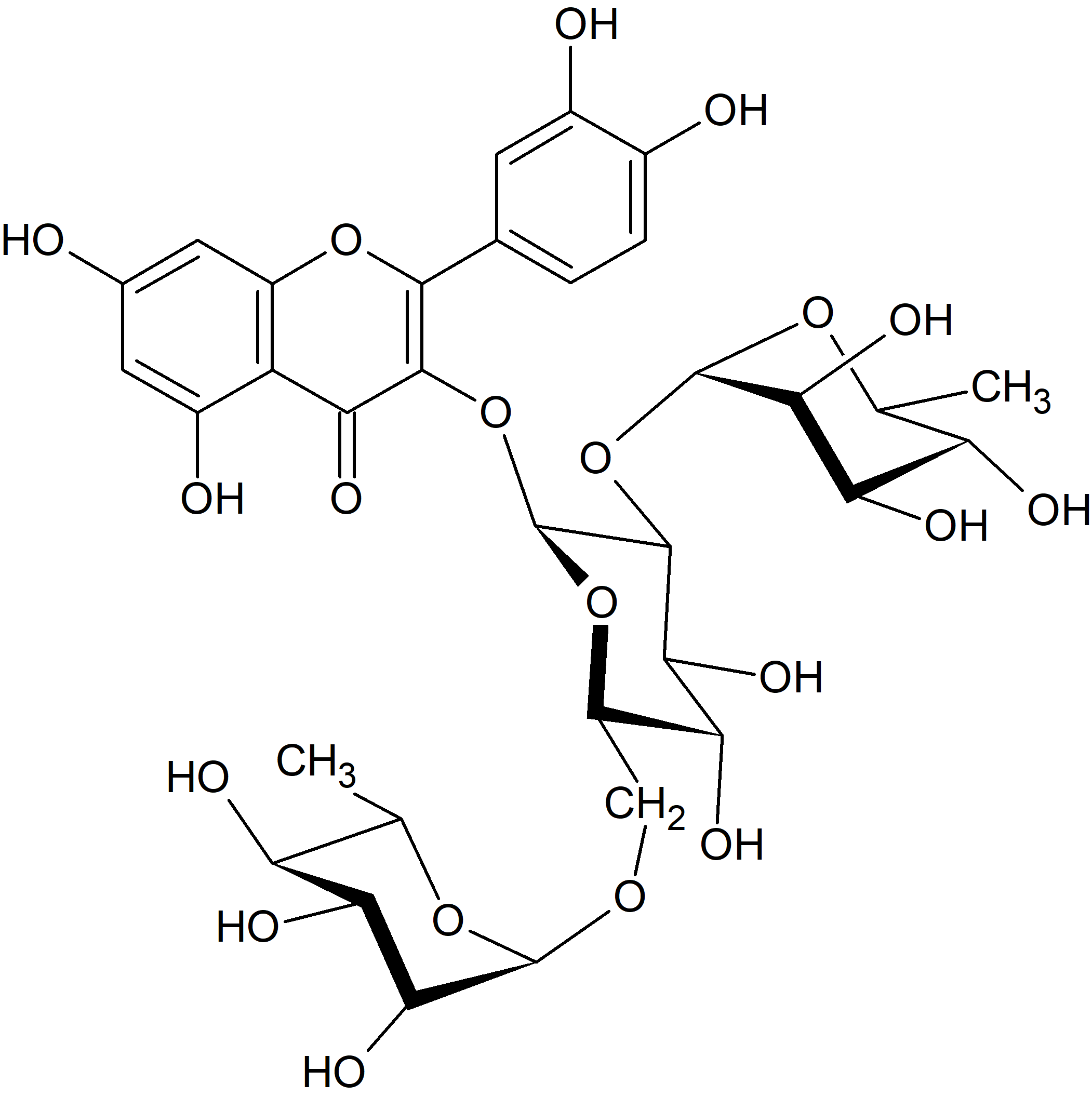 Quercetin 3-O-(2'',6''-dirhamnosyl)glucoside