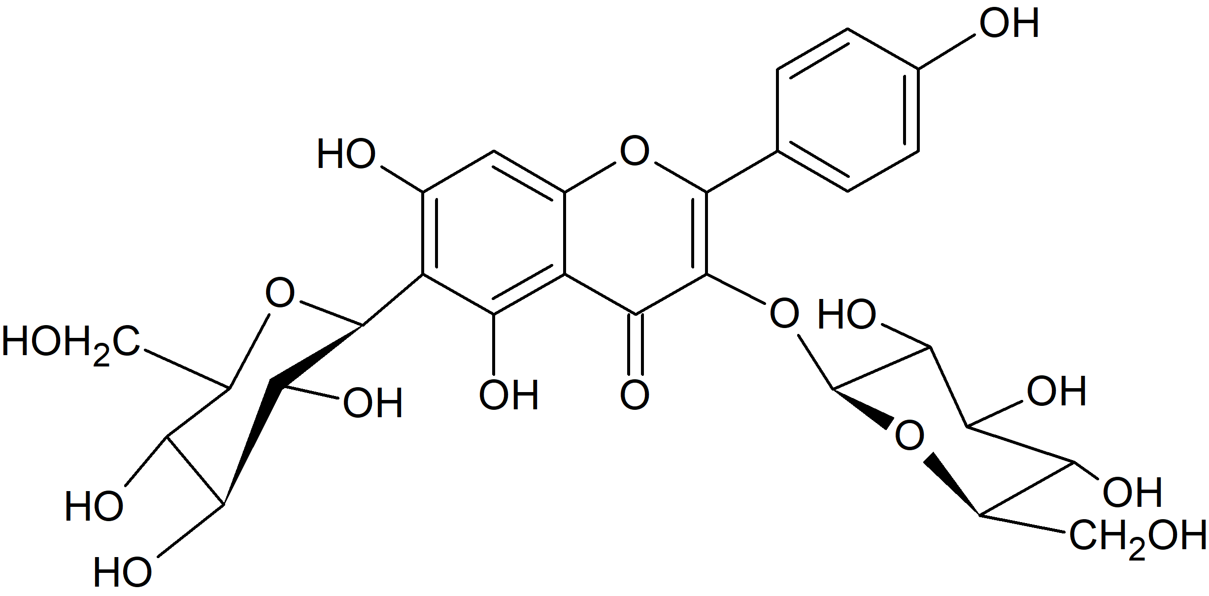 6-C-glucosylkaempferol 3-O-glucoside