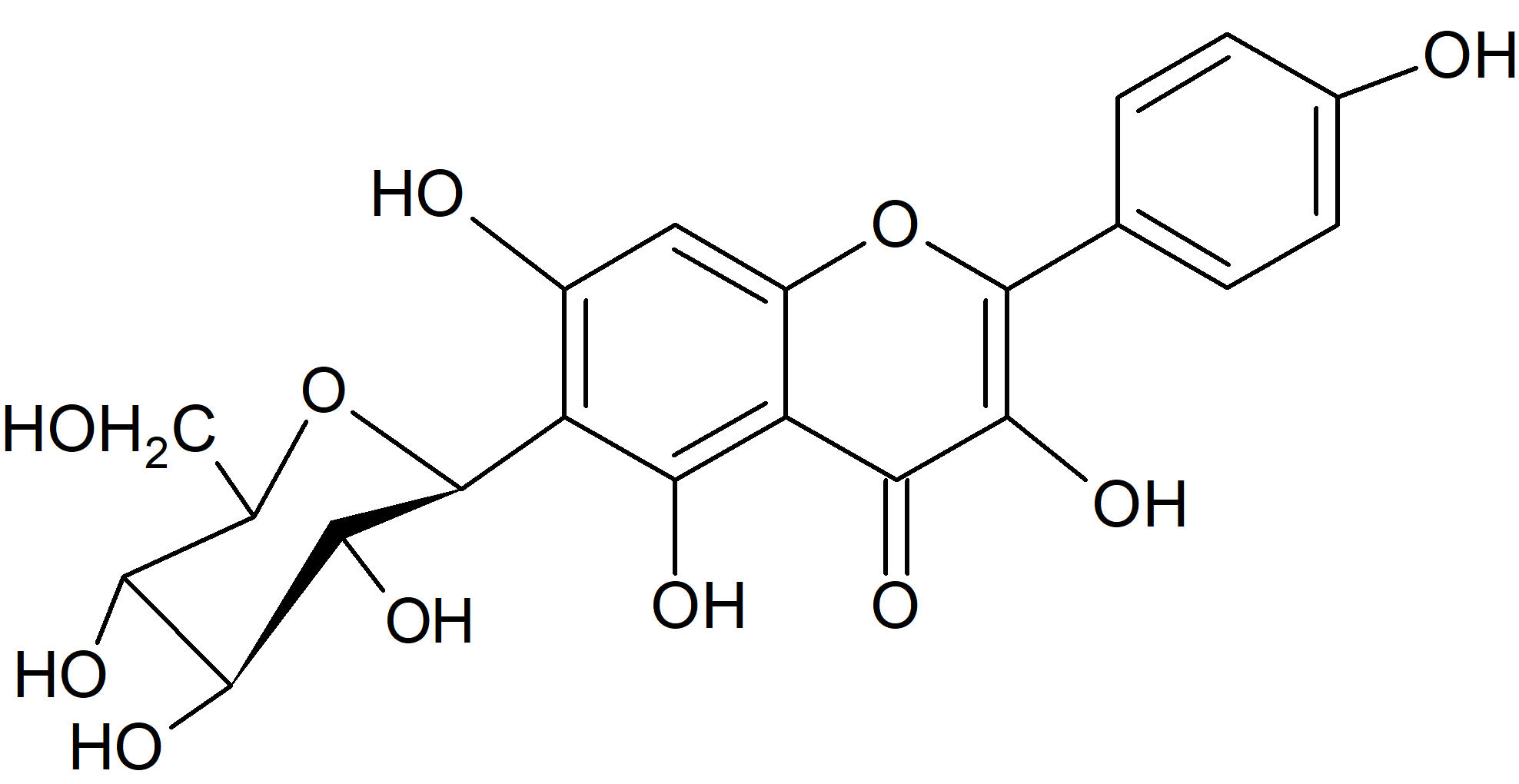 6-C-glucosylkaempferol 
