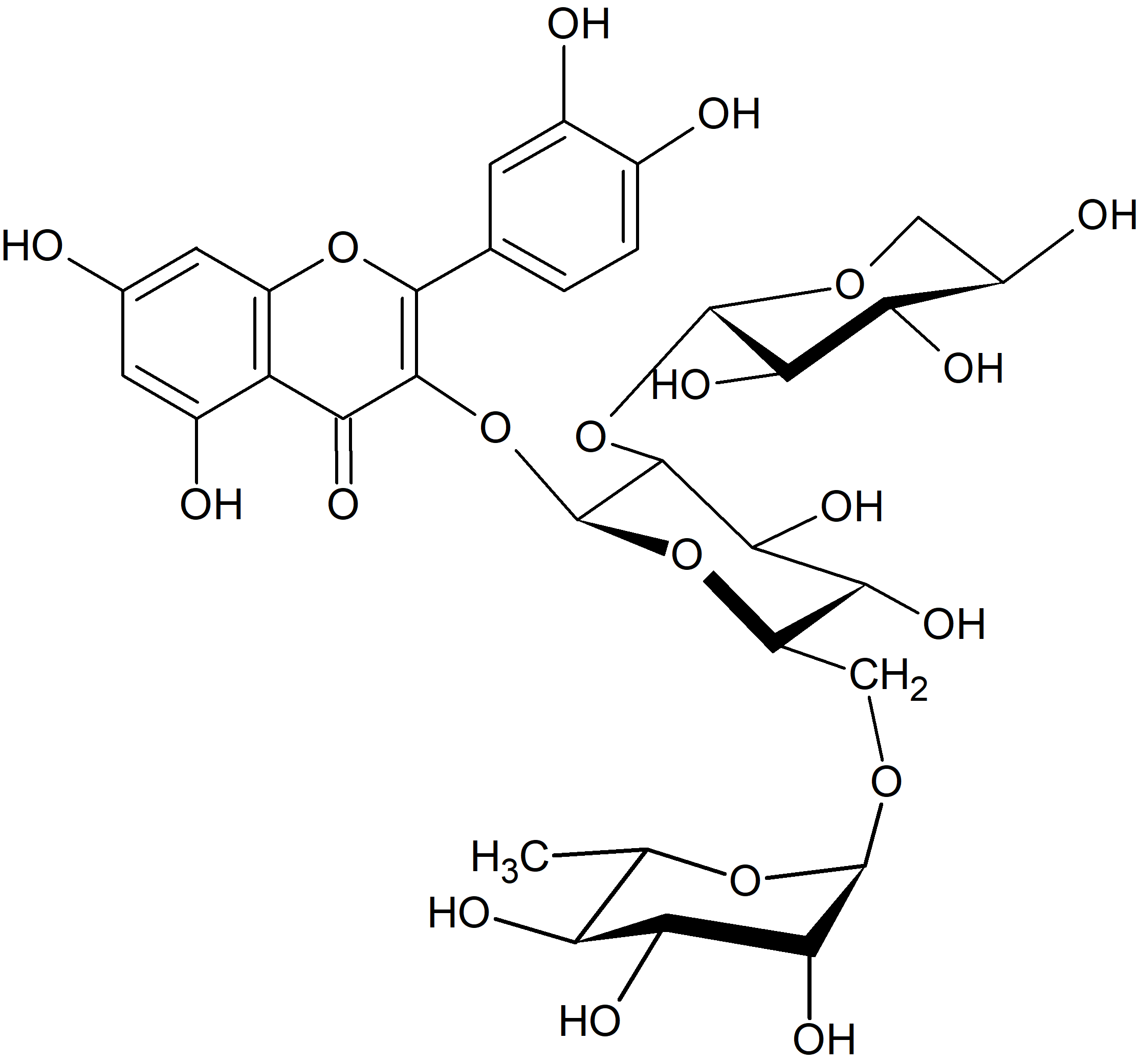 Quercetin 3-O-xylosyl-(1→2)-[rhamnosyl-(1→6)-glucoside]
