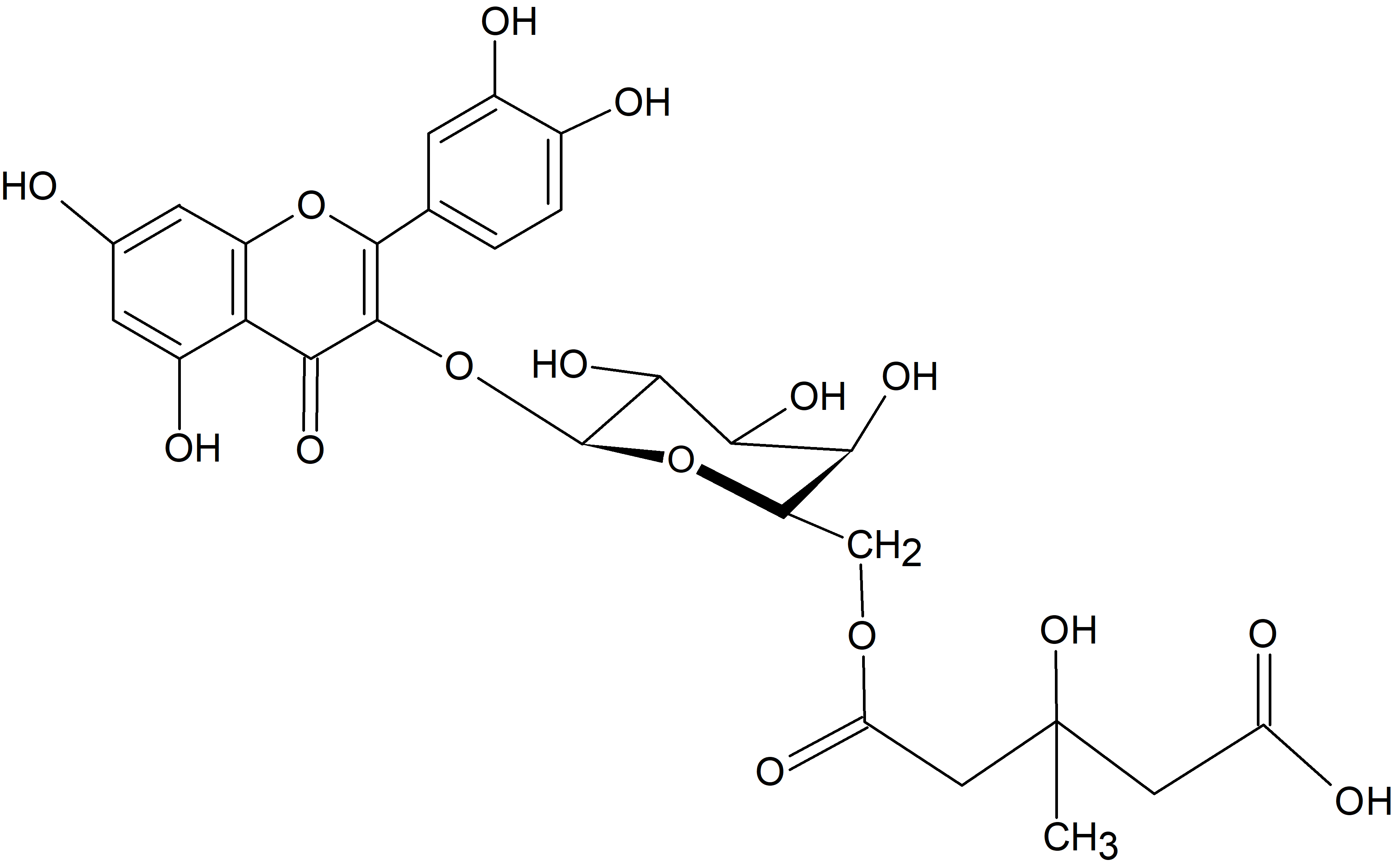 Quercetin 3-O-[6''-(3-hydroxy-3-methyglutaroyl)glucoside]