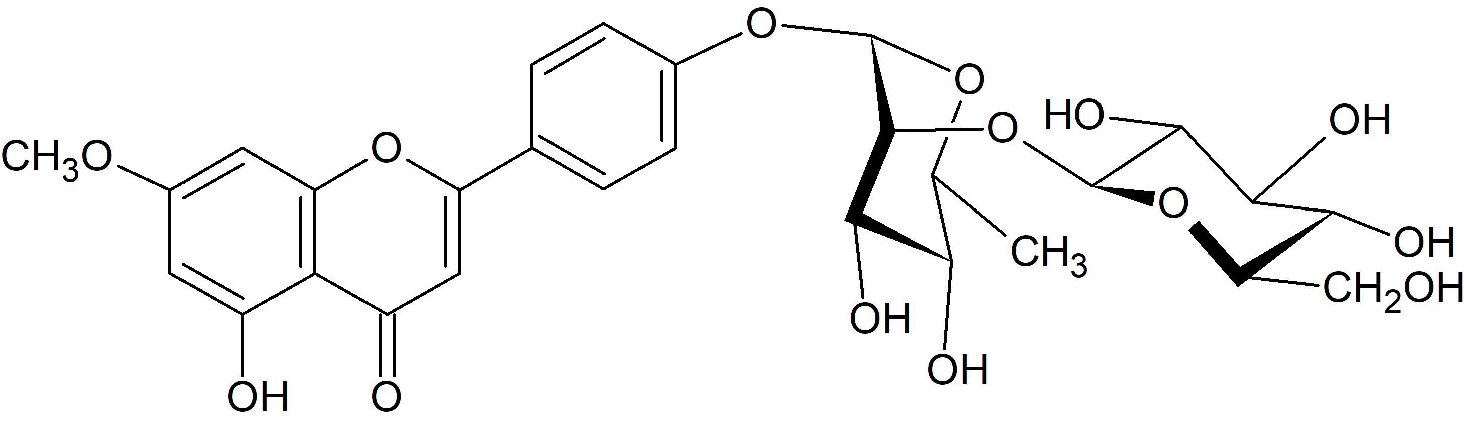 Genkwanin 4'-O-glucosyl-(1→２)-rhamnoside
