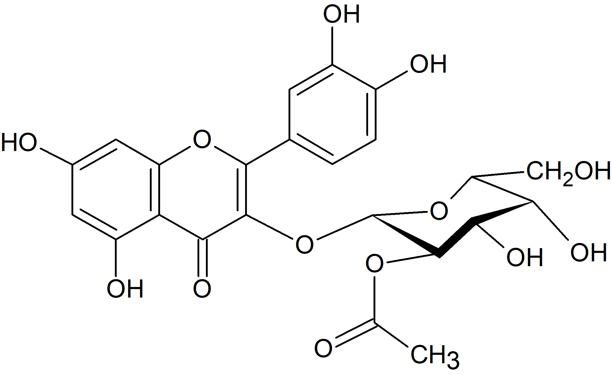 Quercetin 3-O-(2''-acetylgalactoside)