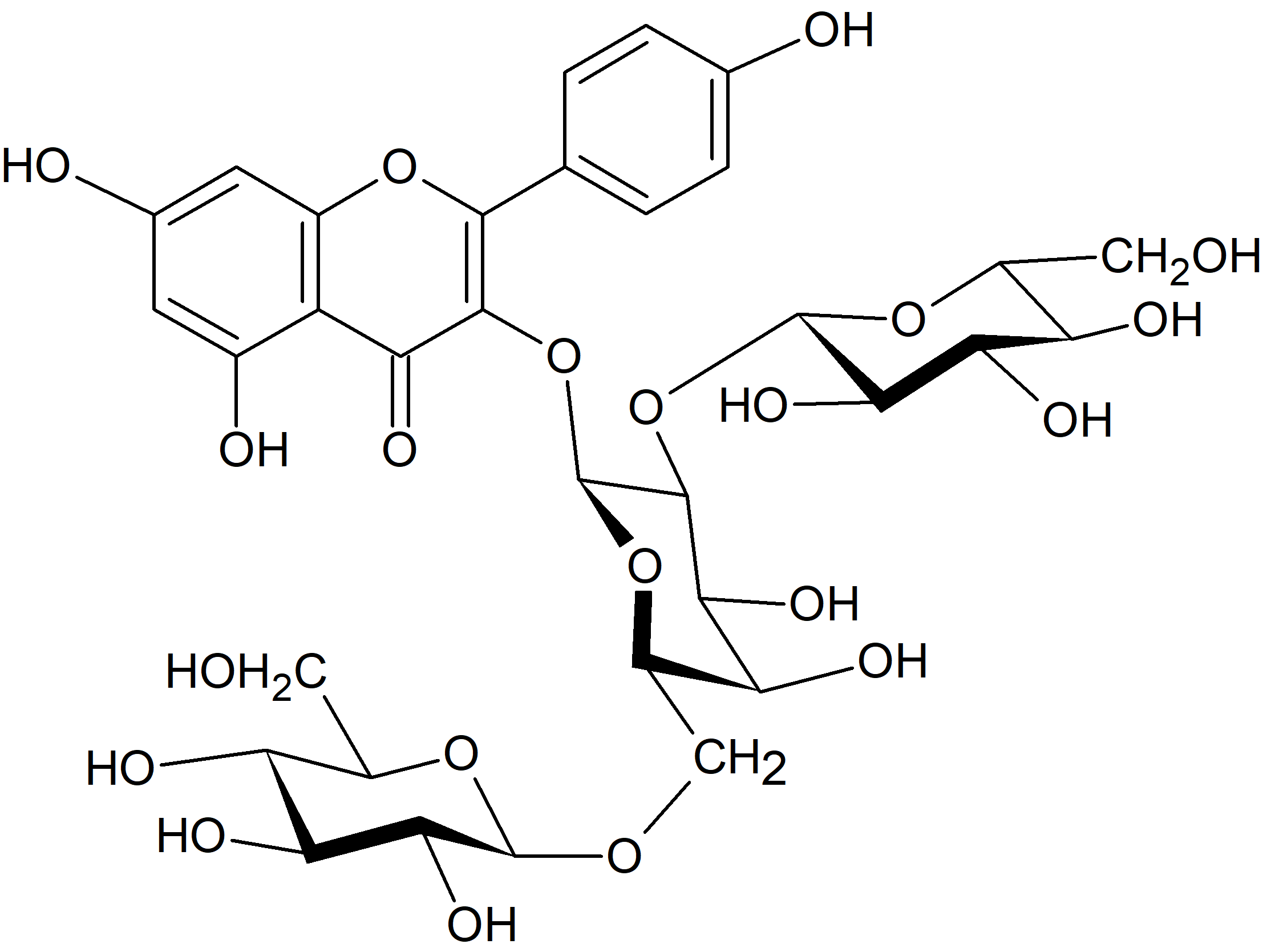 Kaempferol 3-O-glucosyl-(1→2)-[glucosyl-(1→6)-galactoside]