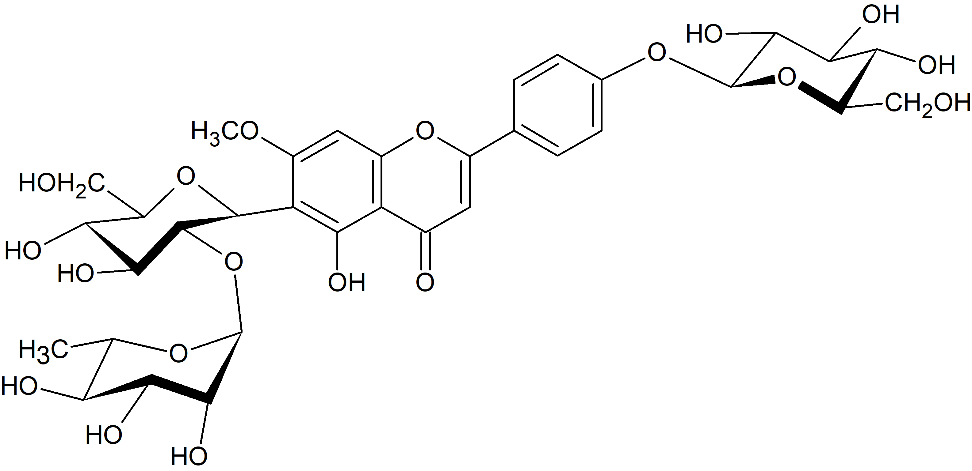 Swertisin 2''-O-rhamnoside-4'-O-glucoside