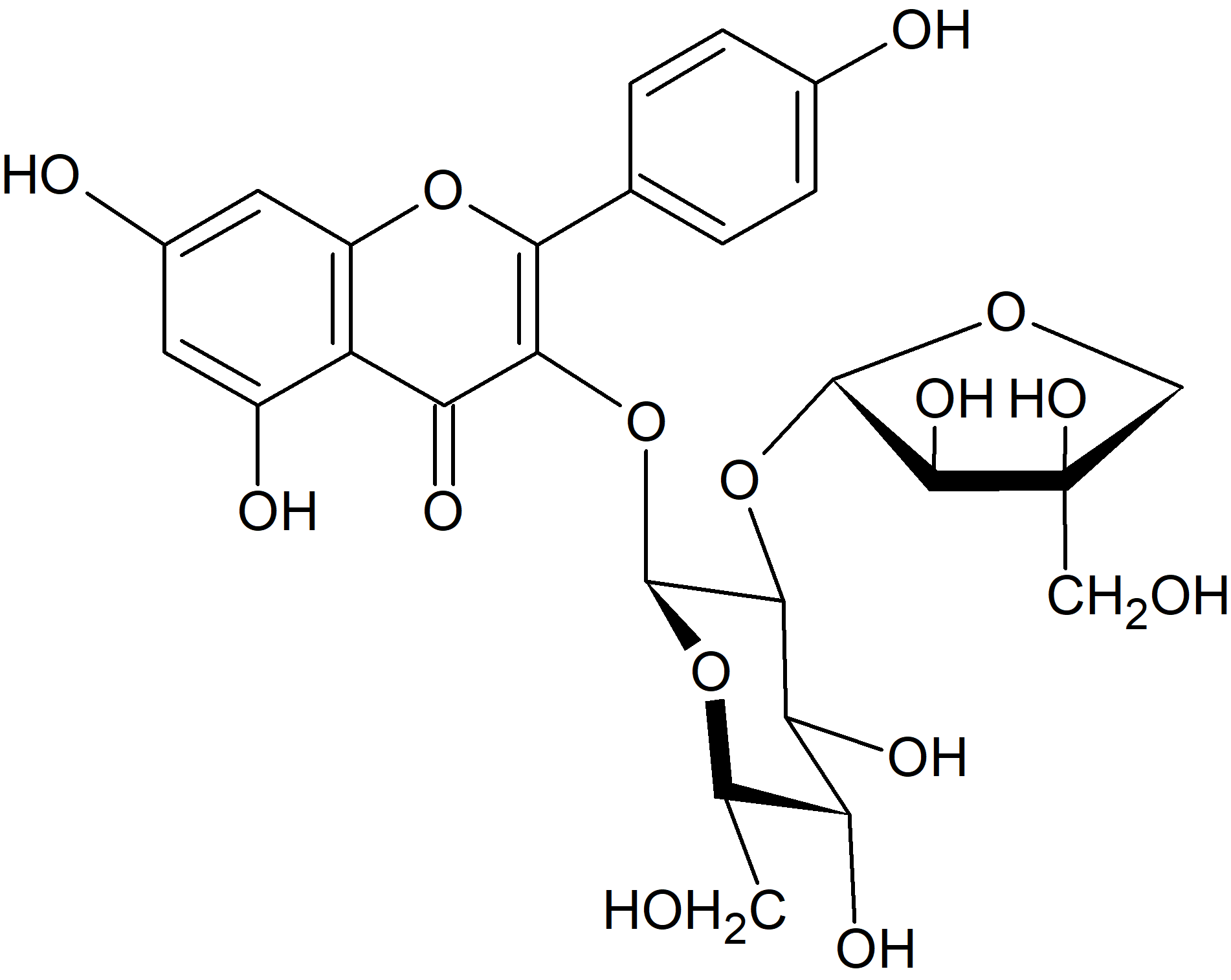 Kaempferol 3-O-apiofuranosyl-(1→2)-glucoside