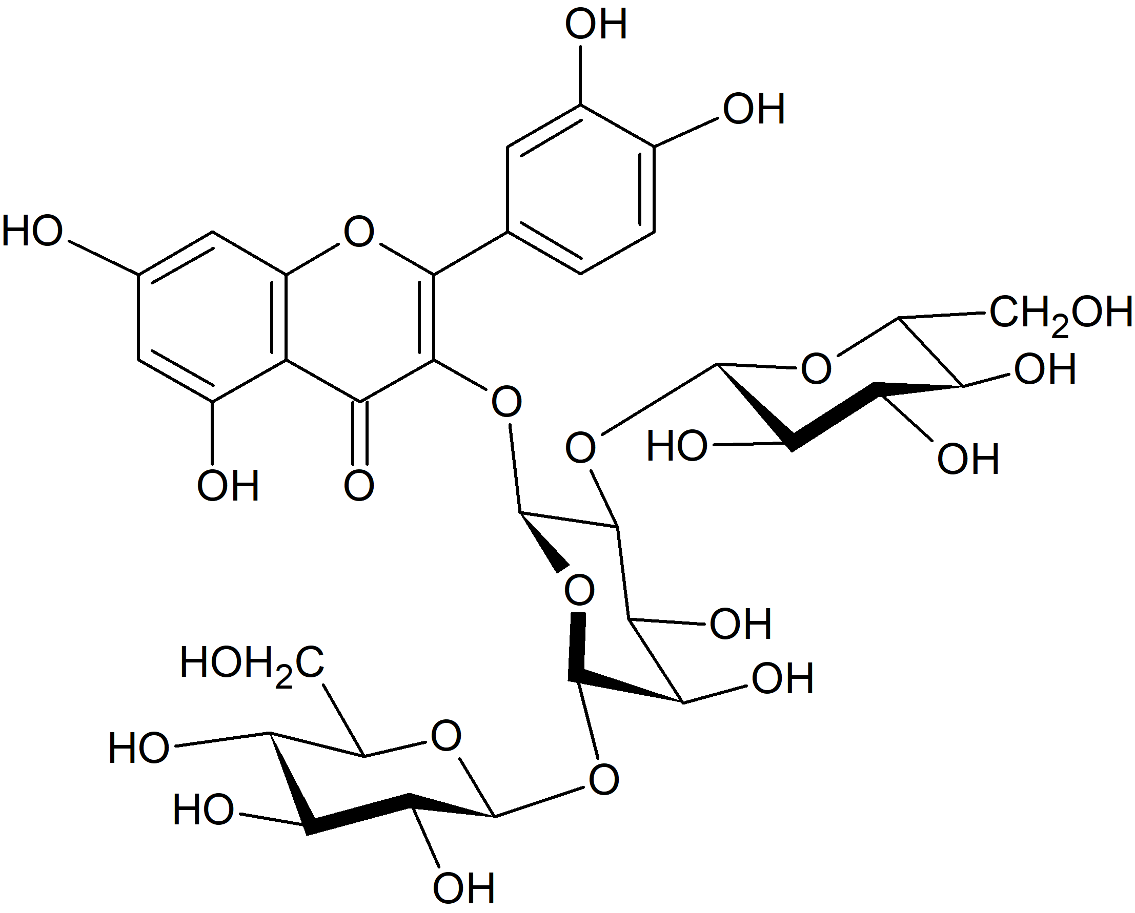 Quercetin 3-O-glucosyl-(1→2)-[glucosyl-(1→6)-galactoside]